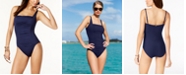 Calvin Klein Pleated One-Piece Swimsuit,Created for Macy's 